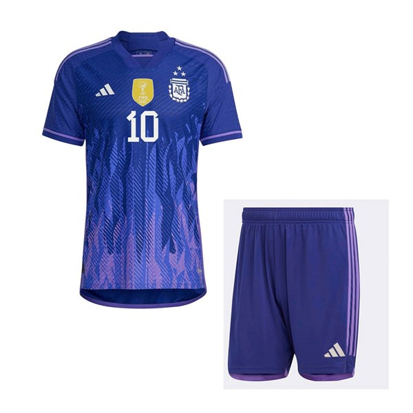 3 Estrellas Camiseta Argentina Segunda equipo Niño MESSI 2022-23